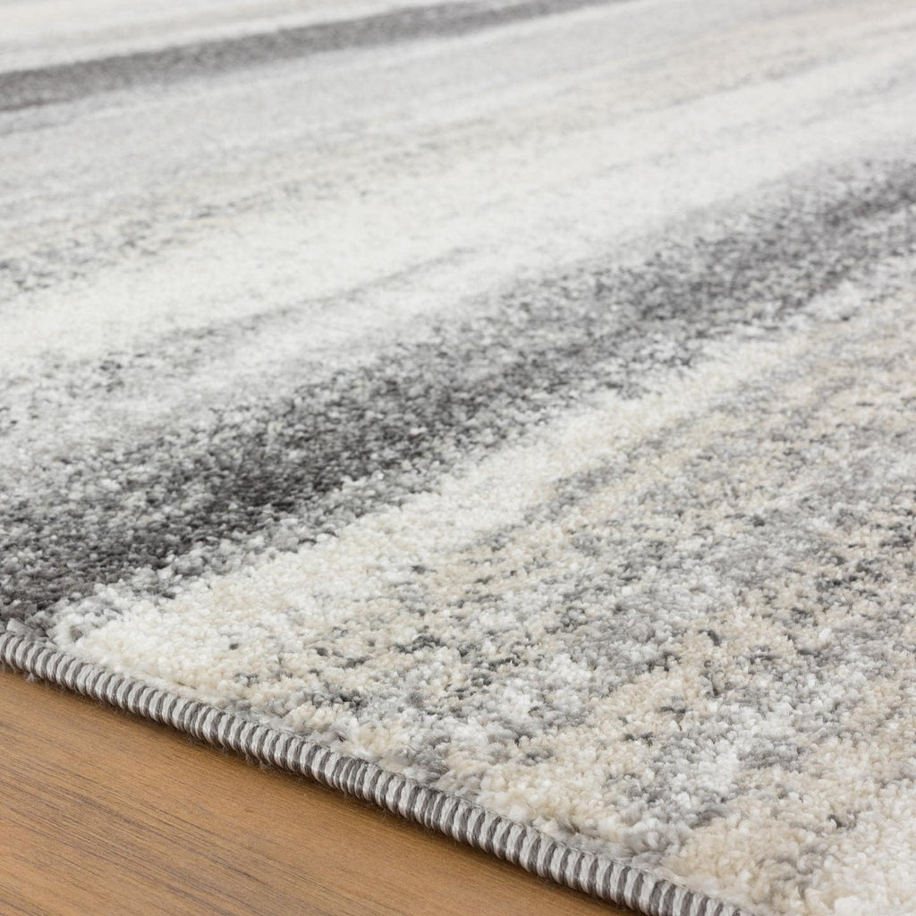 Modern Abstract Area Rug Gray 5X7 | Stain-Resistant, Cozy