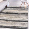 Modern Abstract Area Rug Gray 5X7 | Stain-Resistant, Cozy