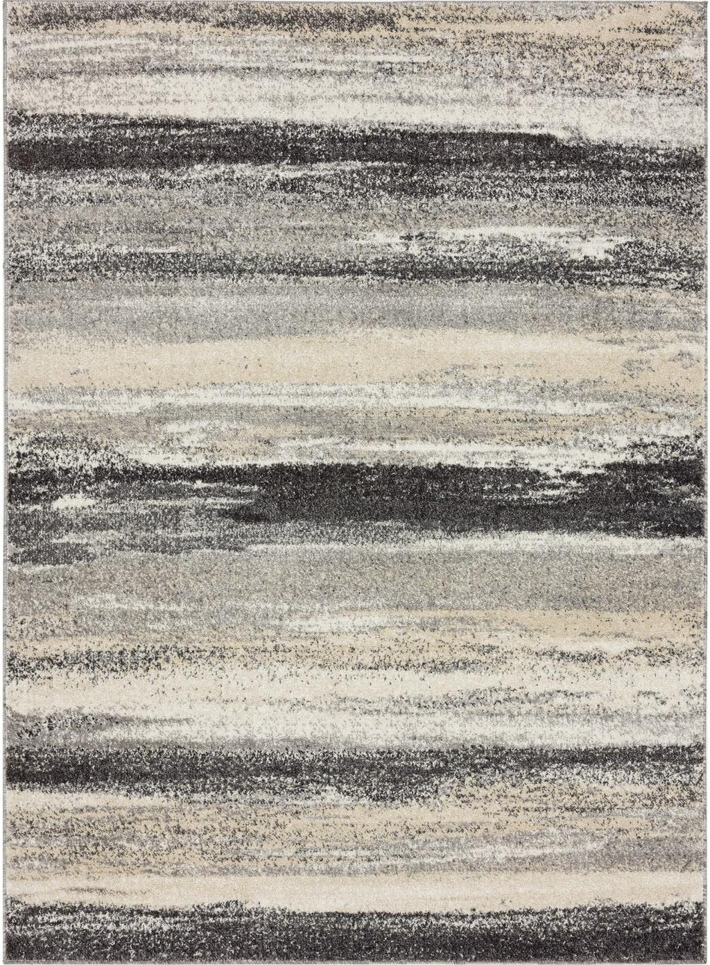 Modern Abstract Area Rug Gray 5X7 | Stain-Resistant, Cozy